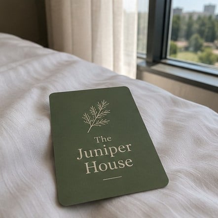 Branded hotel key cards with logo
