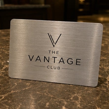 Brushed Metal-Accent Key Card with custom branding