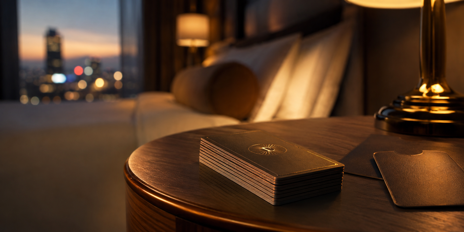 Custom printed hotel key cards with logo