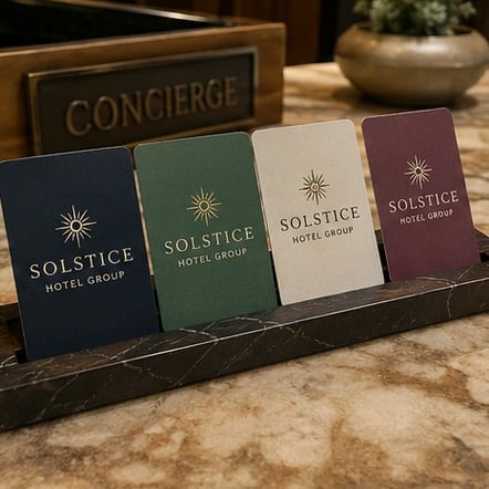 Customized hotel key cards for hotel groups and franchises