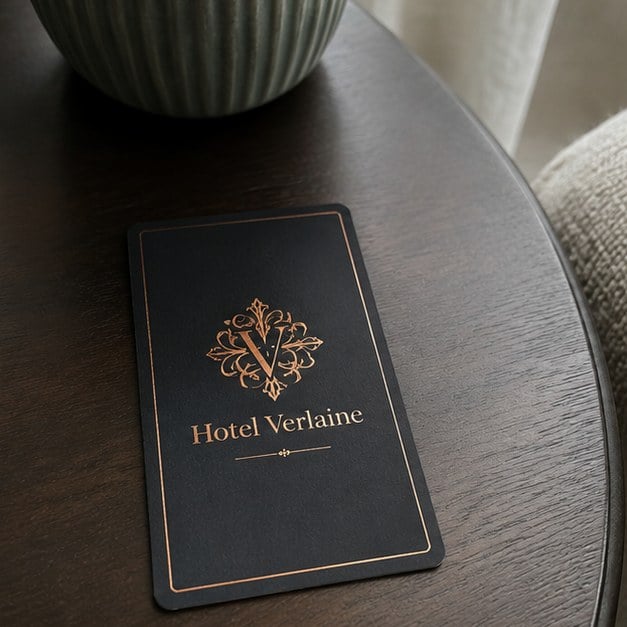 Hotel key cards with logo — customer photo