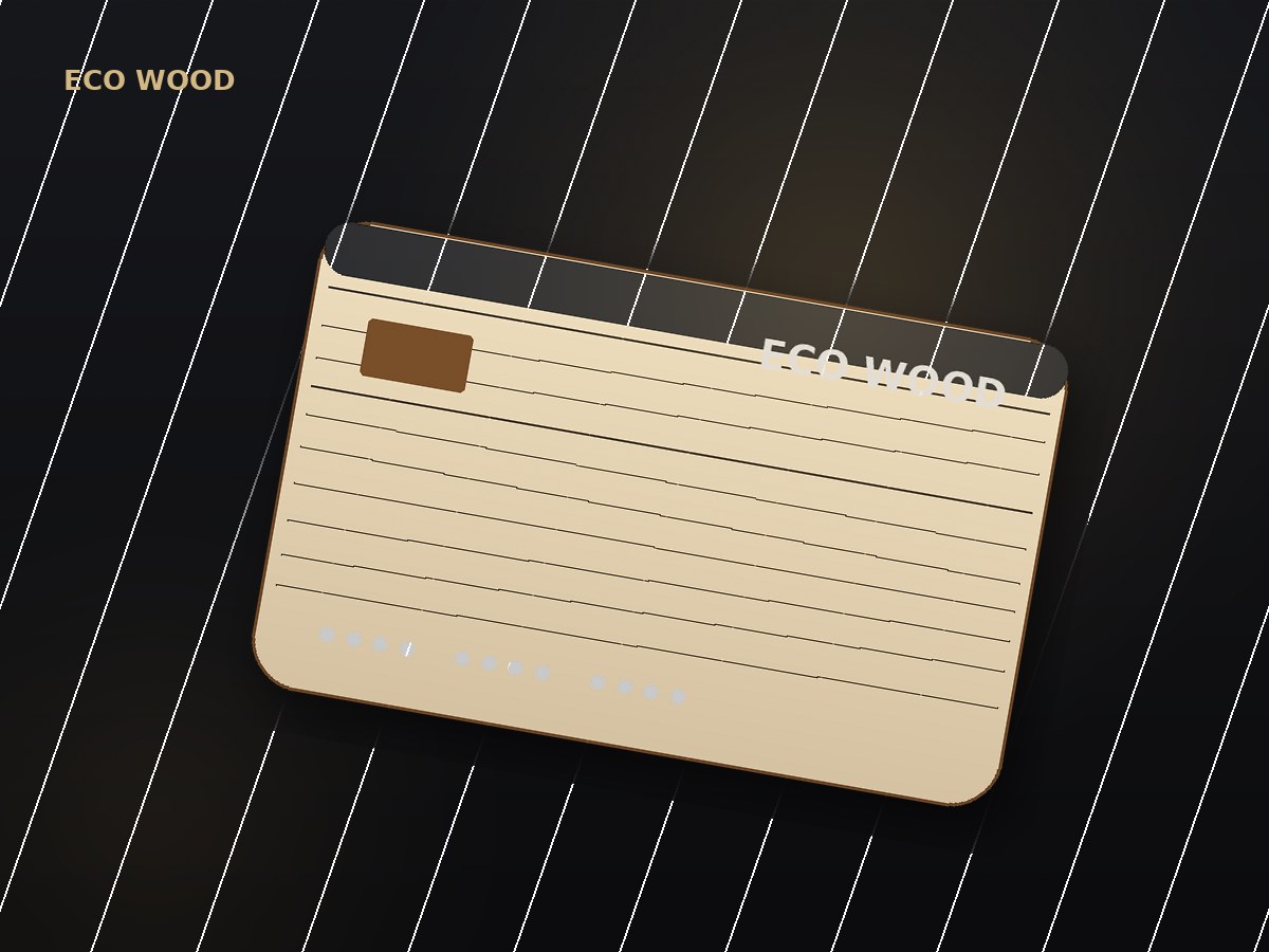 Custom printed eco wood-composite hotel key card