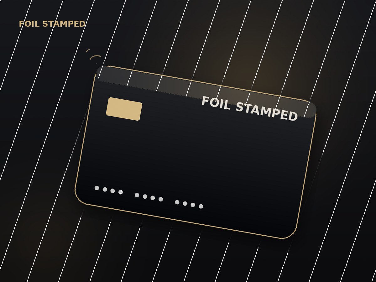 Custom foil-stamped hotel key card