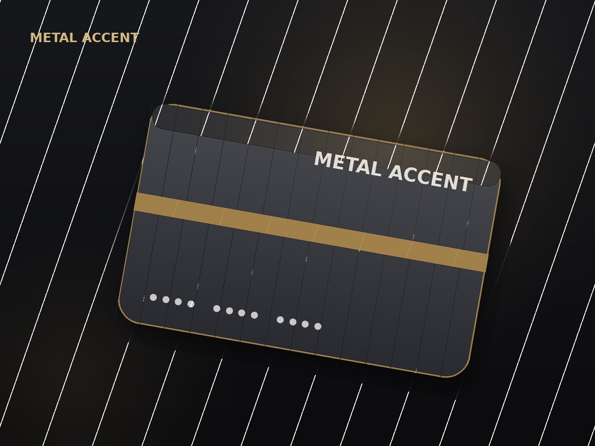 Custom printed brushed metal-accent hotel key card