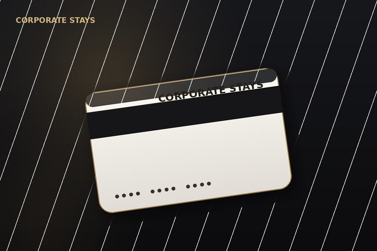 Magstripe hotel key card for a corporate extended-stay hotel
