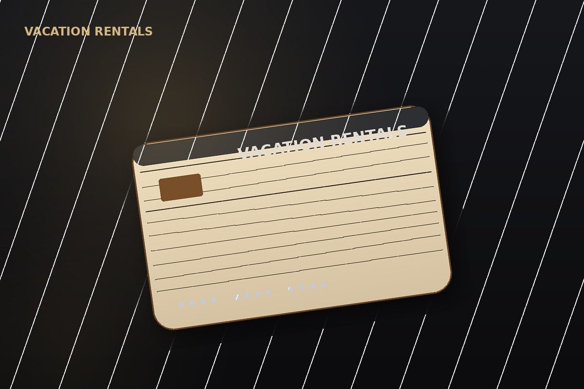 Eco wood-composite key card for a vacation rental property